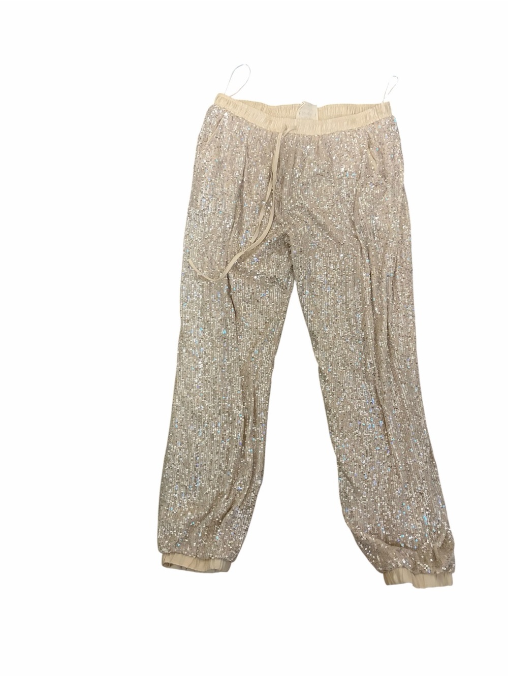 Style Rack Beige Sequin Jogger Pants